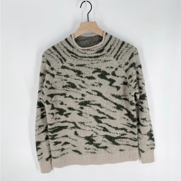 Madewell Thornton Animal Print Mockneck Sweater - Picture 2 of 10